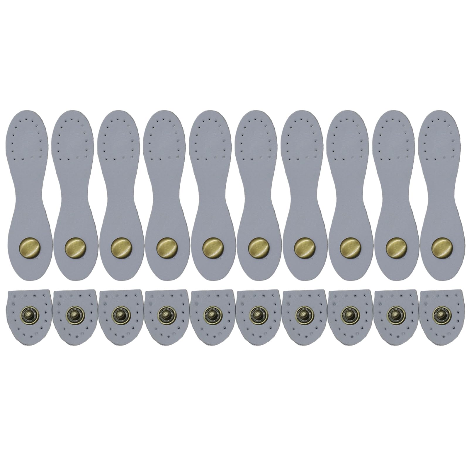 Tsophreniq 10 Pcs Leather Snapped Buckles Sew on Purse Closure Fasteners with Holes Practical Snapped Button