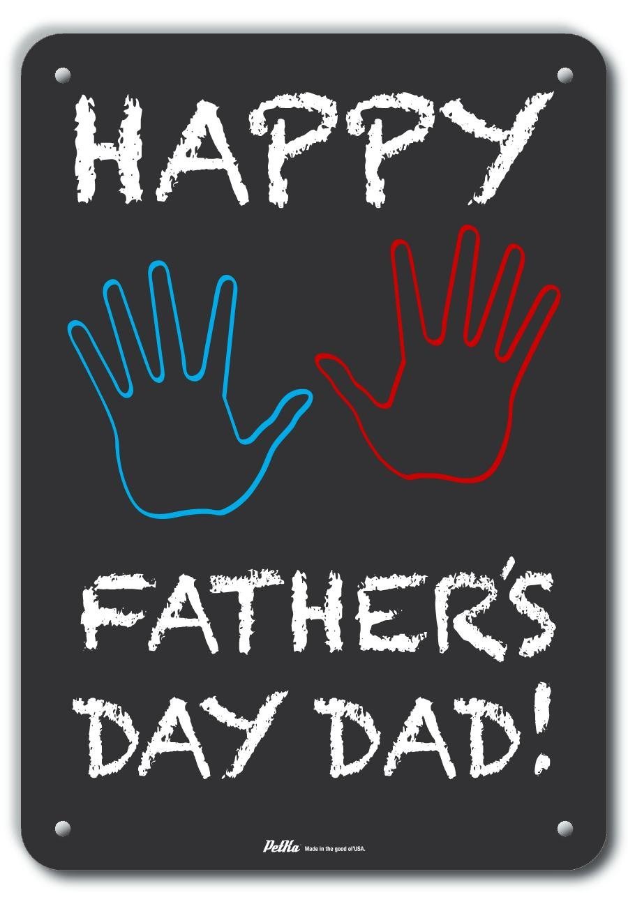Happy Father's Day Aluminium Schild - 25,4 X 35,6 Cm, Camo Design, Perfekt Zum Aufhängen