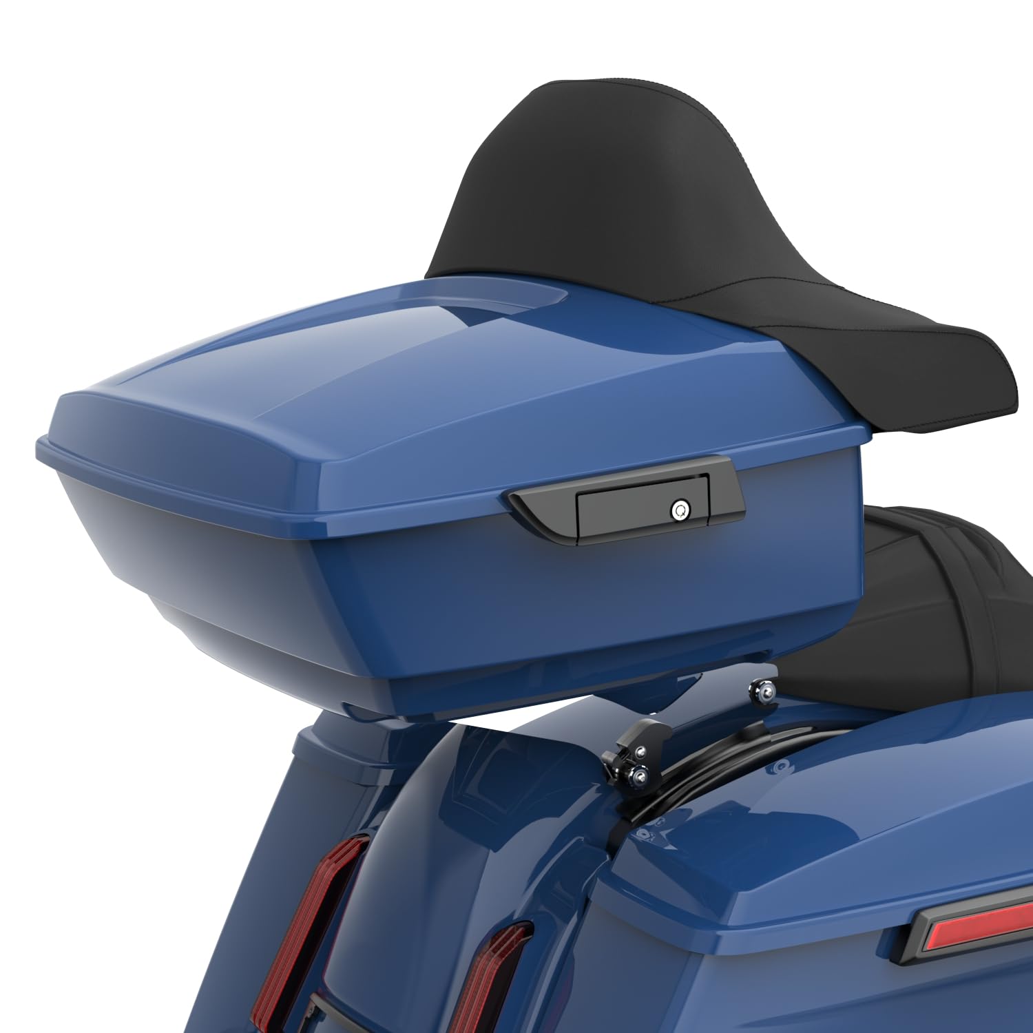Moto Onfire Harley Tour Pack Billiard Blue King Tour Pack with Backrest Pad Fit for Harley Touring 2014+