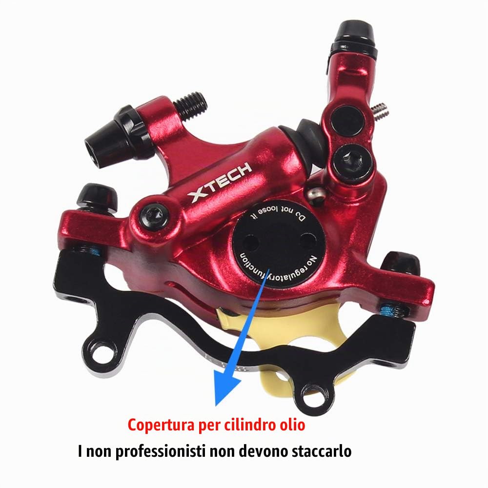 Lixada Freno a Disco Idraulico per Bici Pinze Anteriori/Posteriori Pieghevole Adatto a Rotore Bici da 160mm per Bicicletta da MTB Accessorio Bici