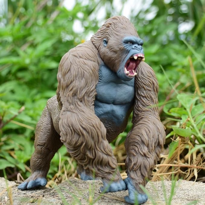 Image of Big Size Realistic Gorilla Toy for Kids 3+| 1PCS Realistic Action Figure King Kong Fight Mode Rampage Monkey Toys for Boys & Girls | Wildlife Animal Ape Figurine Decoration Item Birthday Gifts