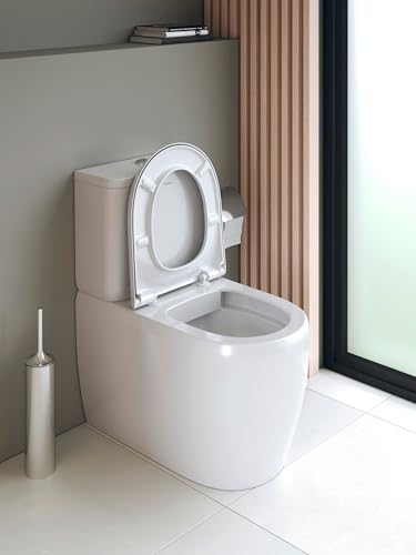 Duravit Qatego Stand-WC, für Kombination, Tiefspüler, Abgang variabel, 390x660x400mm, rimless, 2021090000, Farbe: Weiß – Bild 3