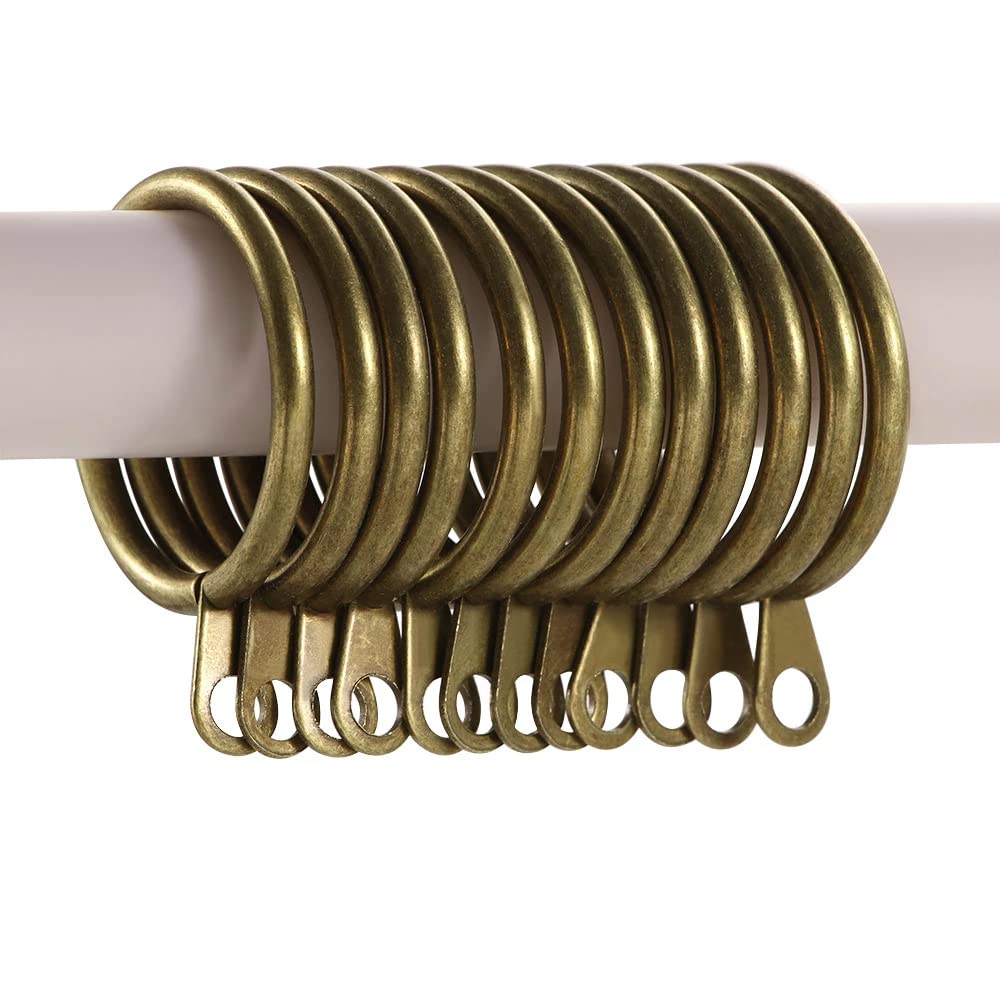 inodiref 20 pezzi Anelli per Tende in Metallo da 38 mm Bronzo Anelli per Tende Adatto per tende da Casa Bagno Camera da Letto