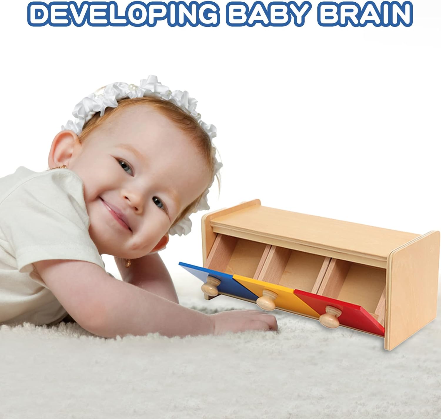 Montessori Materials Box w/Bins Toddler for 1-3 Years Old Educational Tools Preschool Early Development Baby Toy