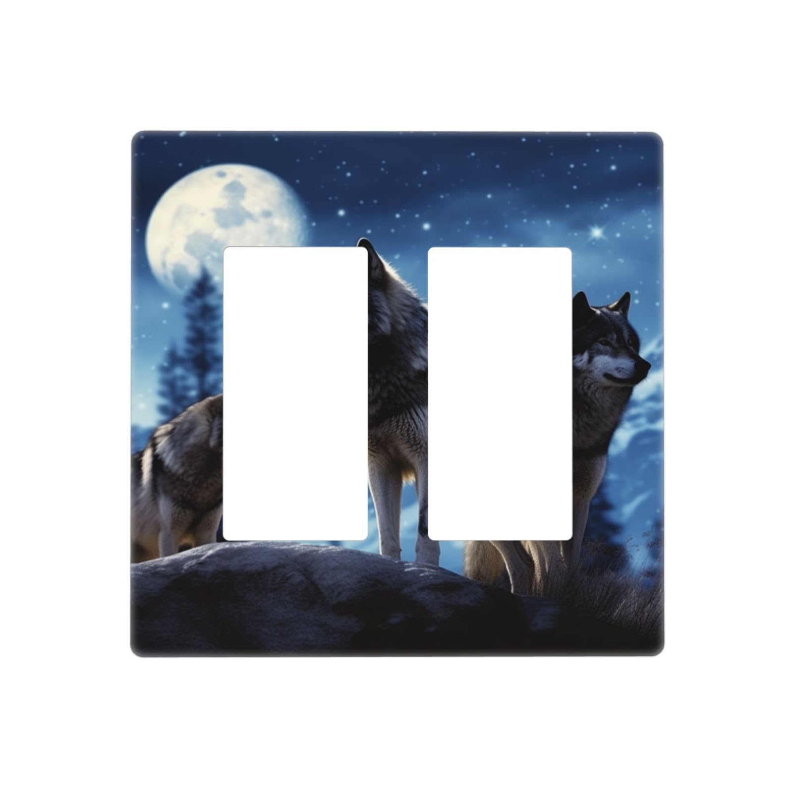 Kloph Style G Decorator Wall Plate 2 Gang Light Switch Covers Wolfs Wallplate Double Toggle Switch Plate Standard Size Electrical Outlet Covers Decorative Wall Switch Plate Cover