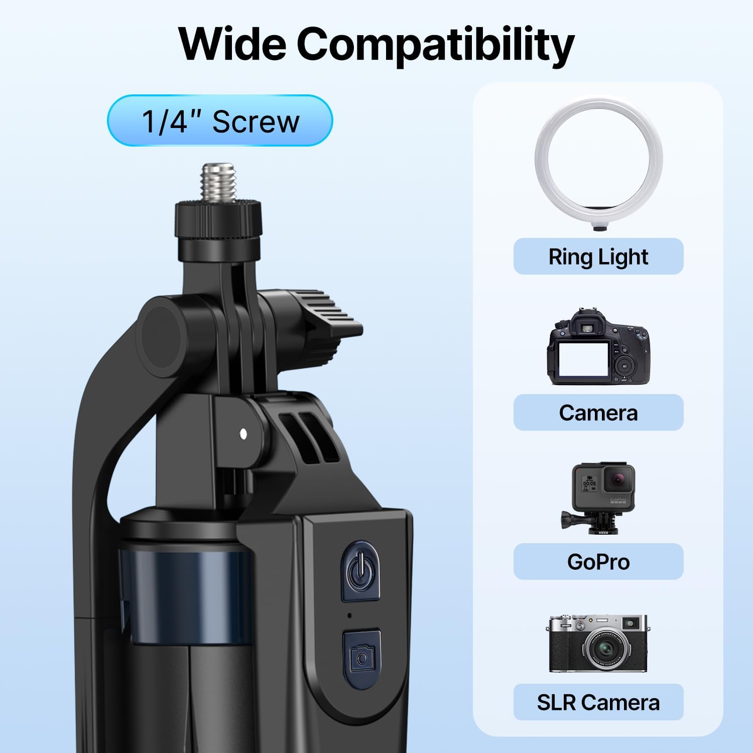 yAyusi 71" Extendable Selfie Stick Phone Tripod with Light, All-in-One Tripod for iPhone with Remote, 360° Rotatable Phone Tripod Stand with Phone Holder for Video Recording/Live Streaming/Vlogging