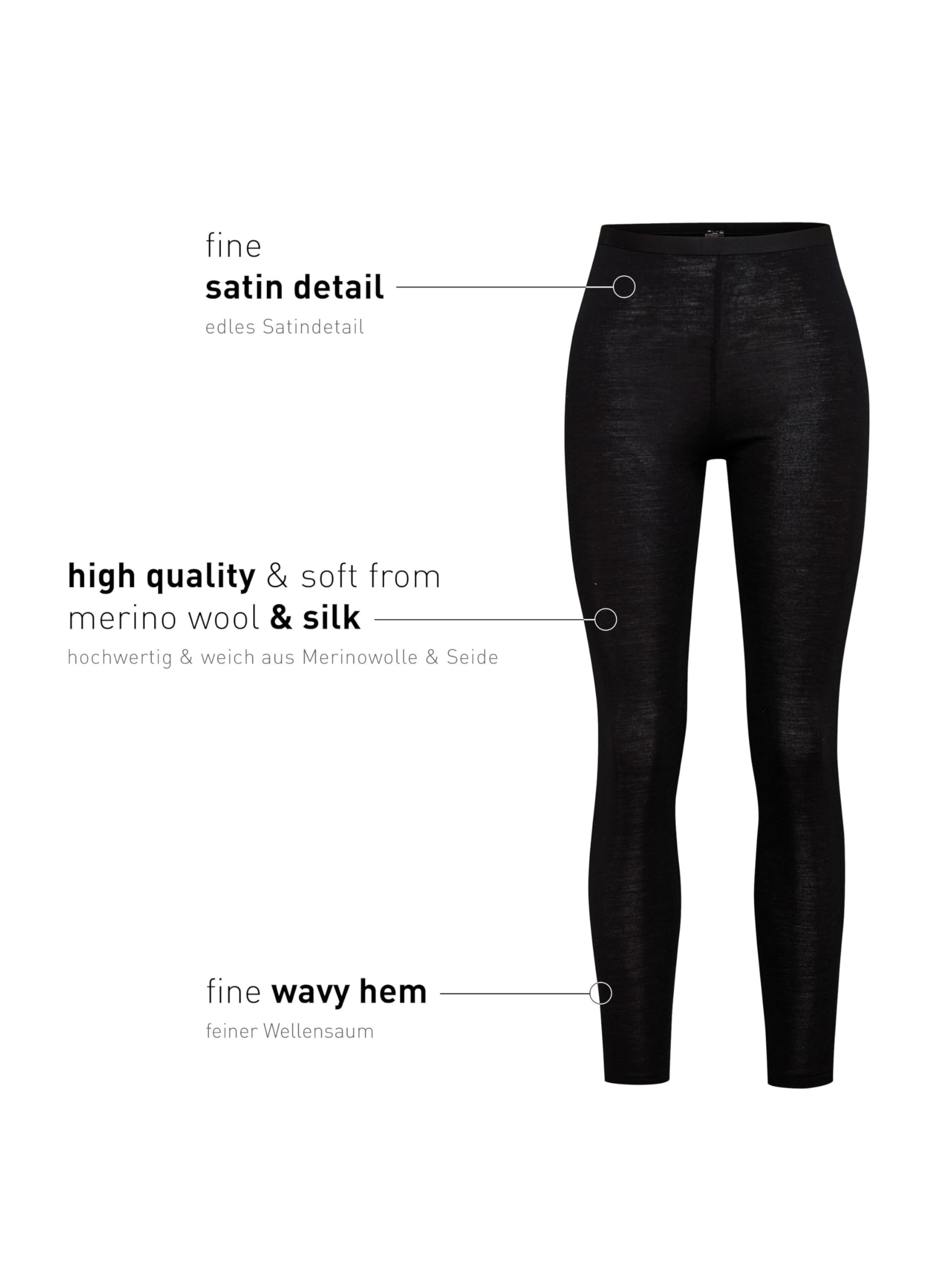 Calida Legging True Confidence Laine & Soie, Pantalon, 70% Laine (mérinos), 30% Soie