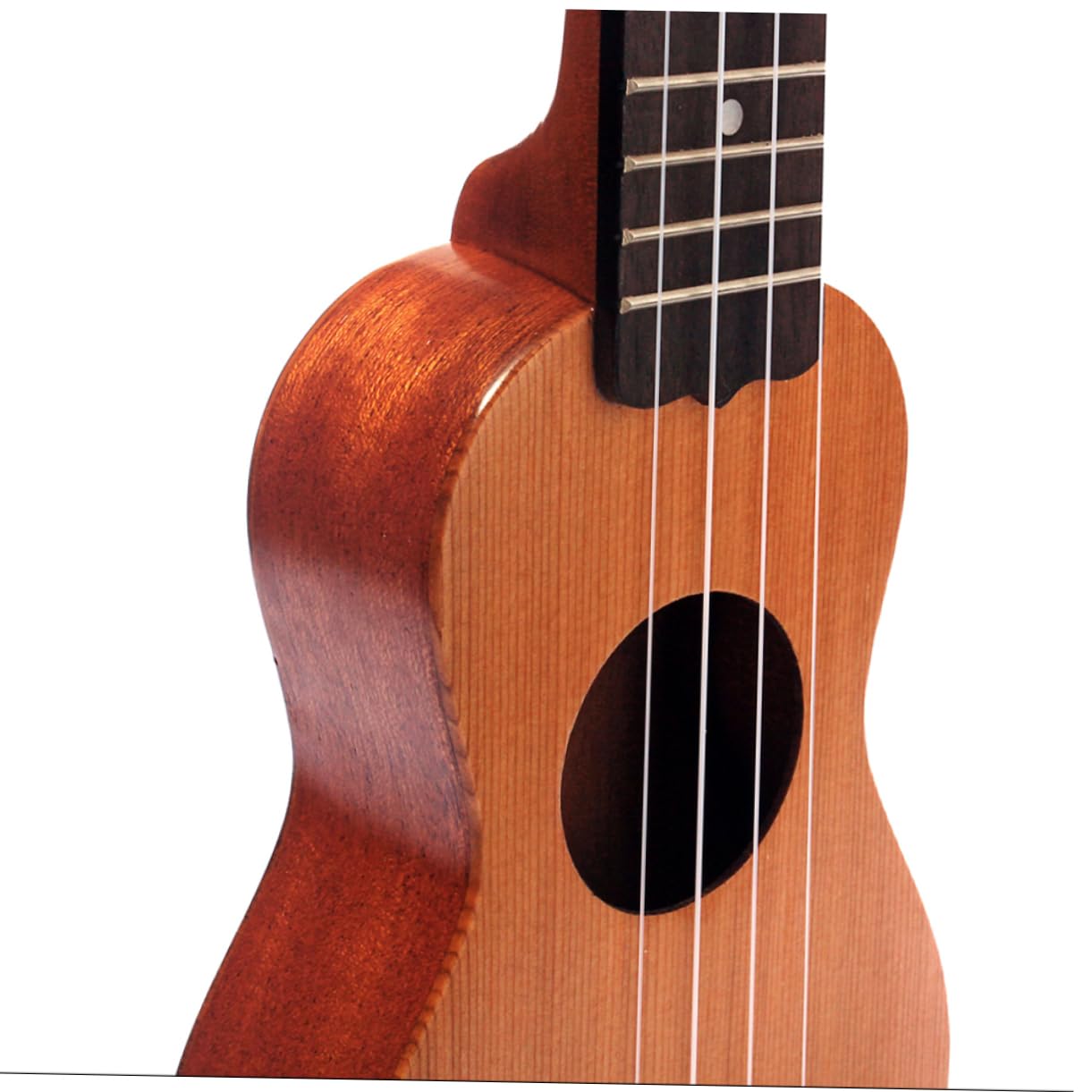 Kleiner Taschen Ukulele 4 Saiten Fichte Mahagoni Griffbrett Mit Schallloch Reise Sopran Ukulele Für Kinder Und Anfänger