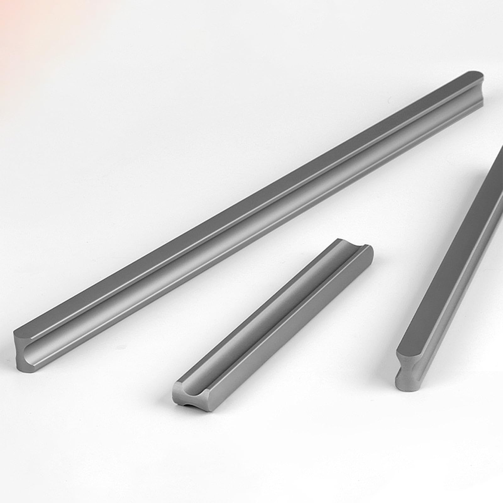 Griffe für Schränke Graue Lang,2 Griffe Küche Modern Massive Aluminium | Eloxierte Oberfläche I-Zuggriffe Lochzentren: 64 - 1160 mm Schubladengriff für Schublade Küche Badezimmer 960mm/37.8in