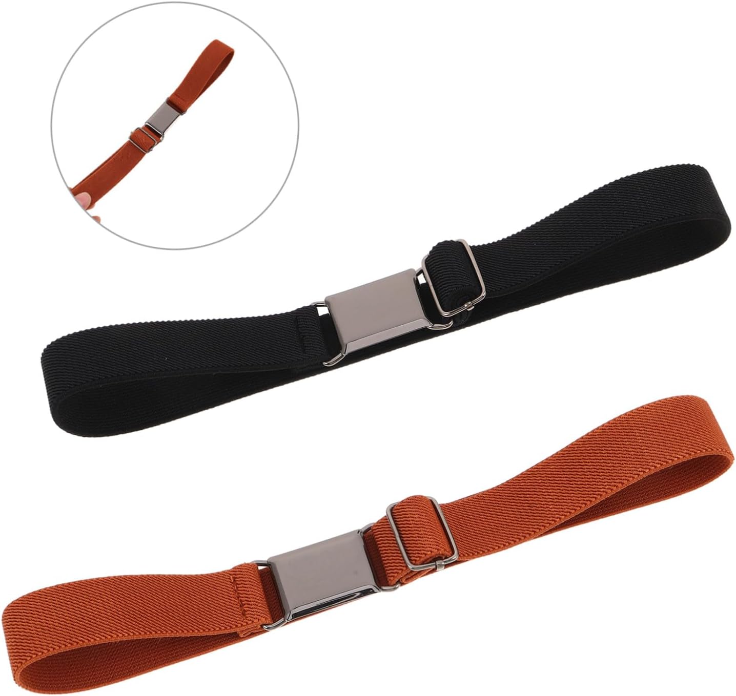 2pcs Elastic Waist Belt for Boys, Adjustable Stretchy Cloth and Metal Material, Comfortable for Daily Wear and Activity, Eliminates Pressure