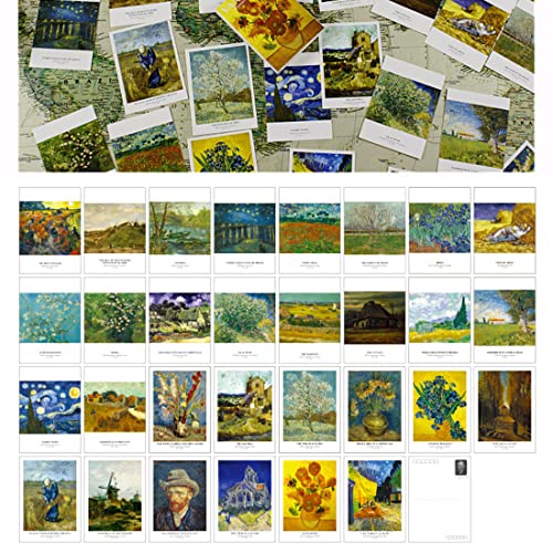 Ousba Van Gogh Art Postcards - 30Pcs Art Gift Invitation Post Cards Set Famous Painting Starry Night Sunflowers Famous Paintings Postcards For Chidren, Friends,Family, Mxp01 #TOP6