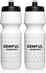 GEMFUL Bouteille d'eau à vélo BPA Gratuit Réutilisable Vélo / Outdoors / Sport Conteneur d'eau libre 24oz paquet de 2