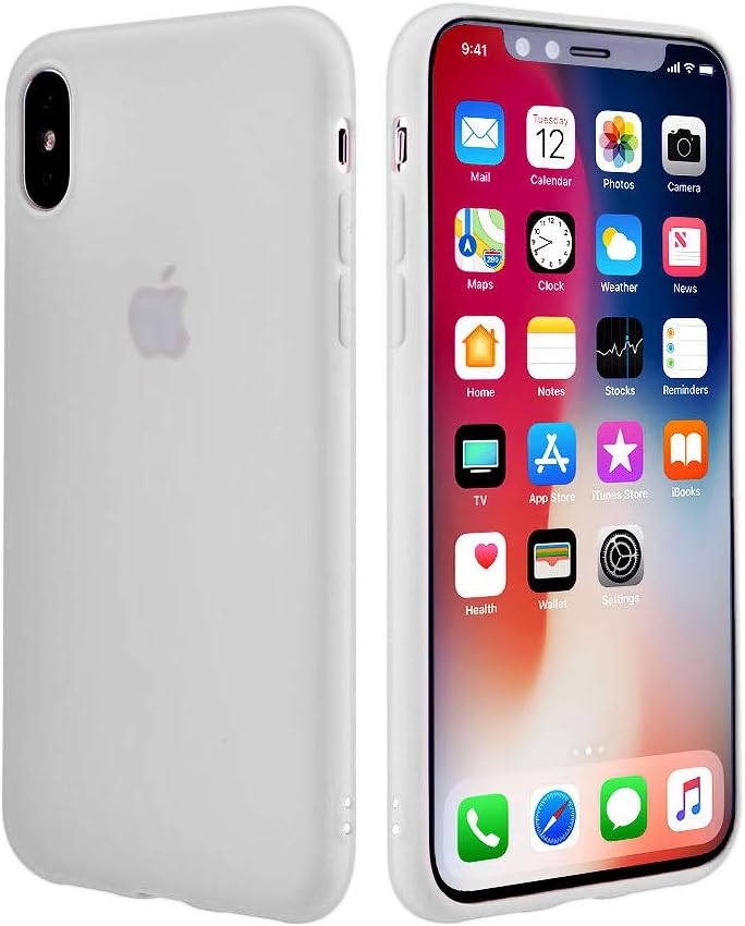 Compatible with iPhone Xs Max Case, Ultra Thin TPU Protective Case with Matte Finish Grip Ultra-Mince Phone Case for iPhone Xs MAX 6.5 Inch (2018), Clear
