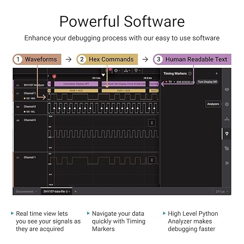 Miniatura 4 de Logic 8 (negro) - Analizador lógico Saleae de 8 canales