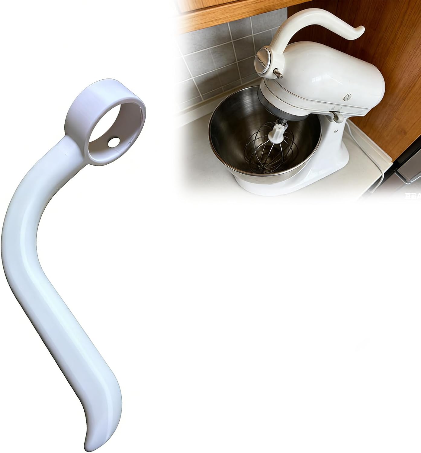 Compatible with KitchenAid Stand Mixer Handle for Tilt-Head Models - Ergonomic Grip to Lift and Move Mixer (Red)