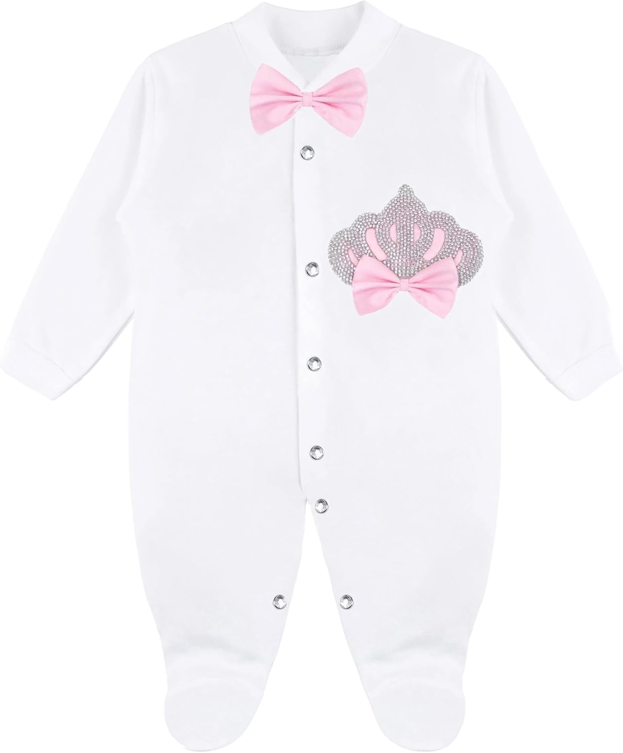 Lilax Baby Girl Newborn Crown Jewels Layette 3 Piece Gift Set - Image 2