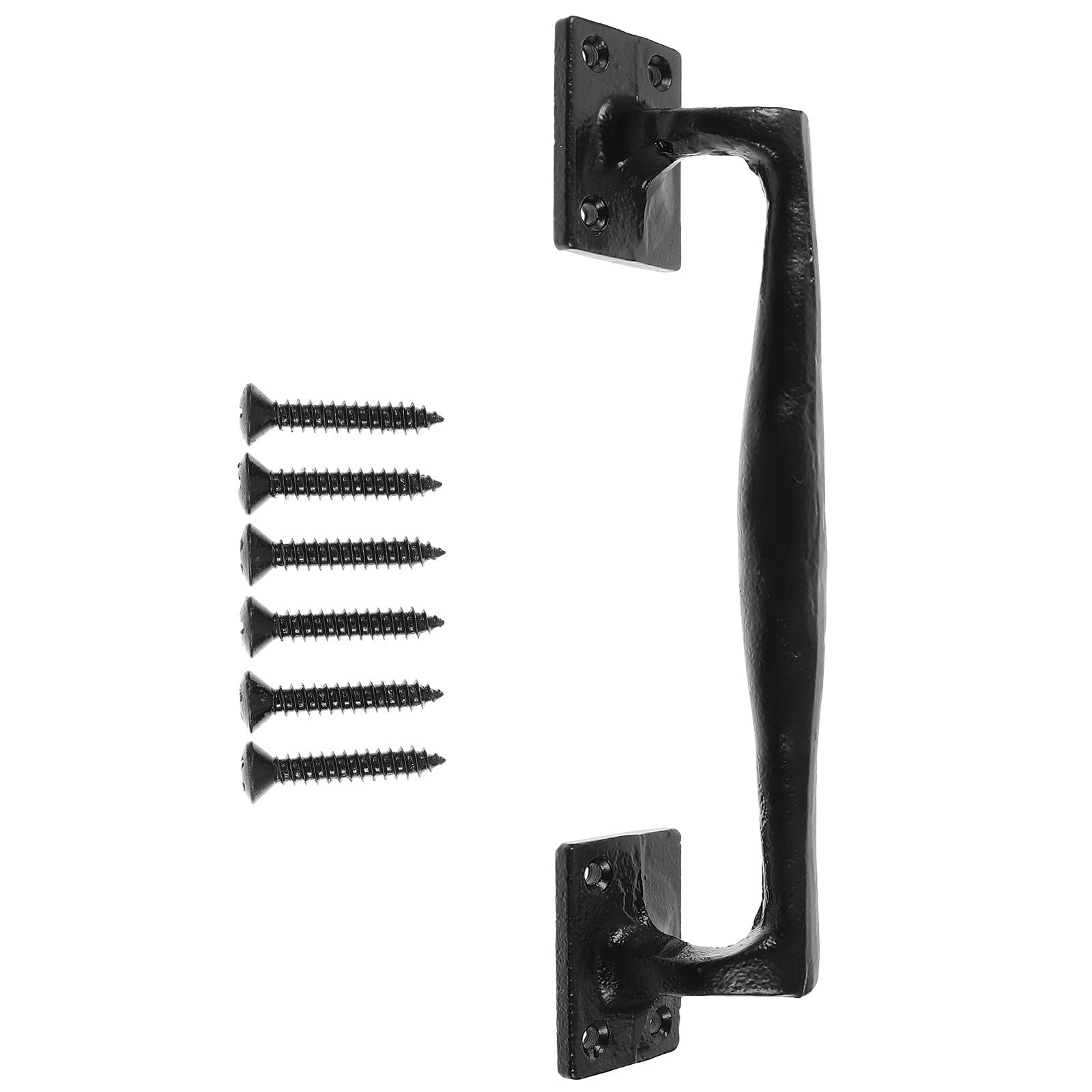 Poignée de porte en métal noir VALICLUD, l'élégance vintage pour accès de garage