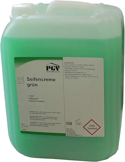 Vloeibare Groene Zeep - 10 Liter Canister - Huidvriendelijke Crèmezeep