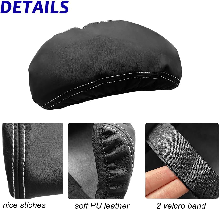 DEYTOP Center Console Cover for Lexus RX350 RX350h RX450h+ RX500h 2026 2023-2025 Accessories Car Armrest Cover for Lexus RX350 2023 Anti-Scratch Armrest Protector (Black with White Stitches)(Upgrade)