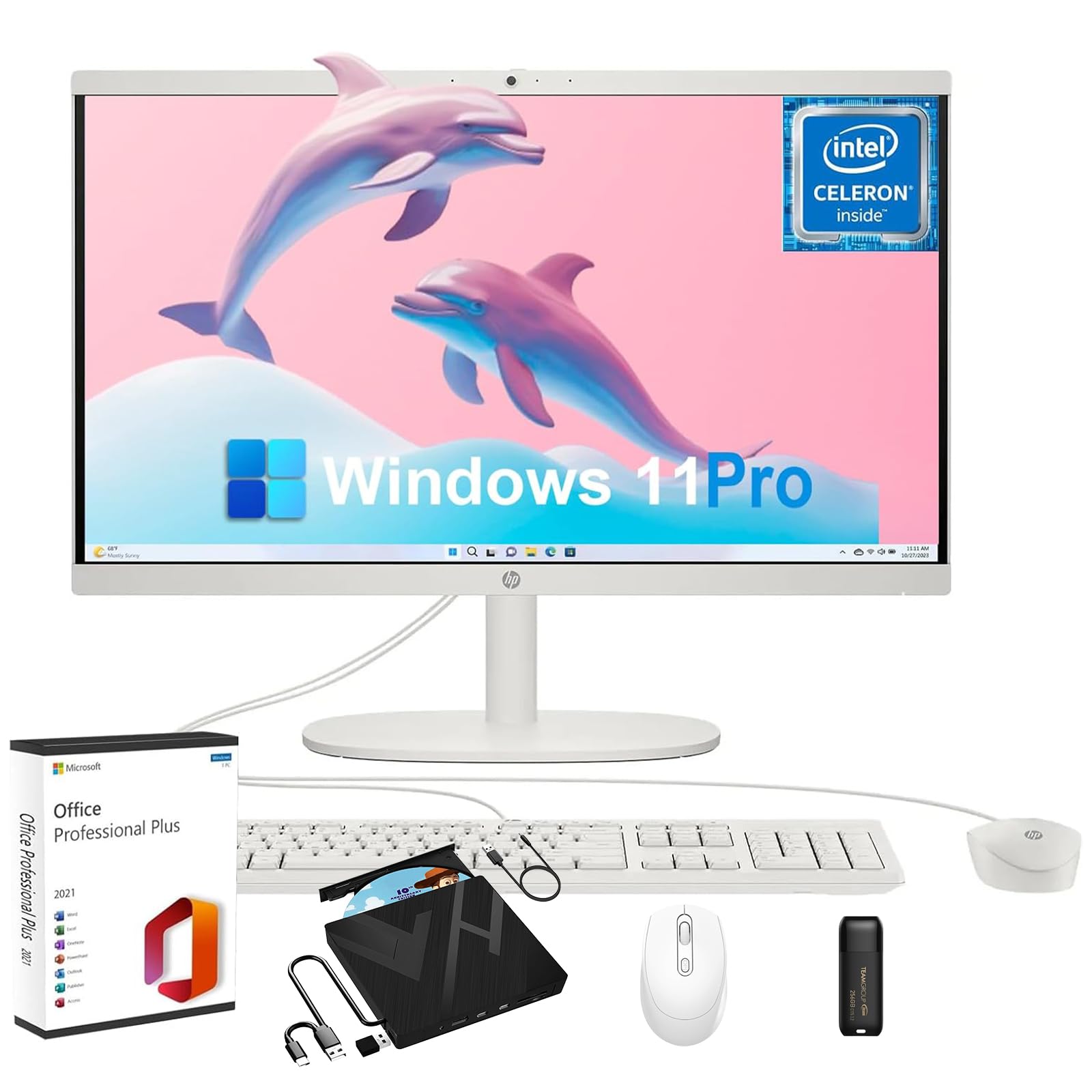Amazon.com: HP 21.5-inch All-in-One Desktop Computer - with 8 in 1 