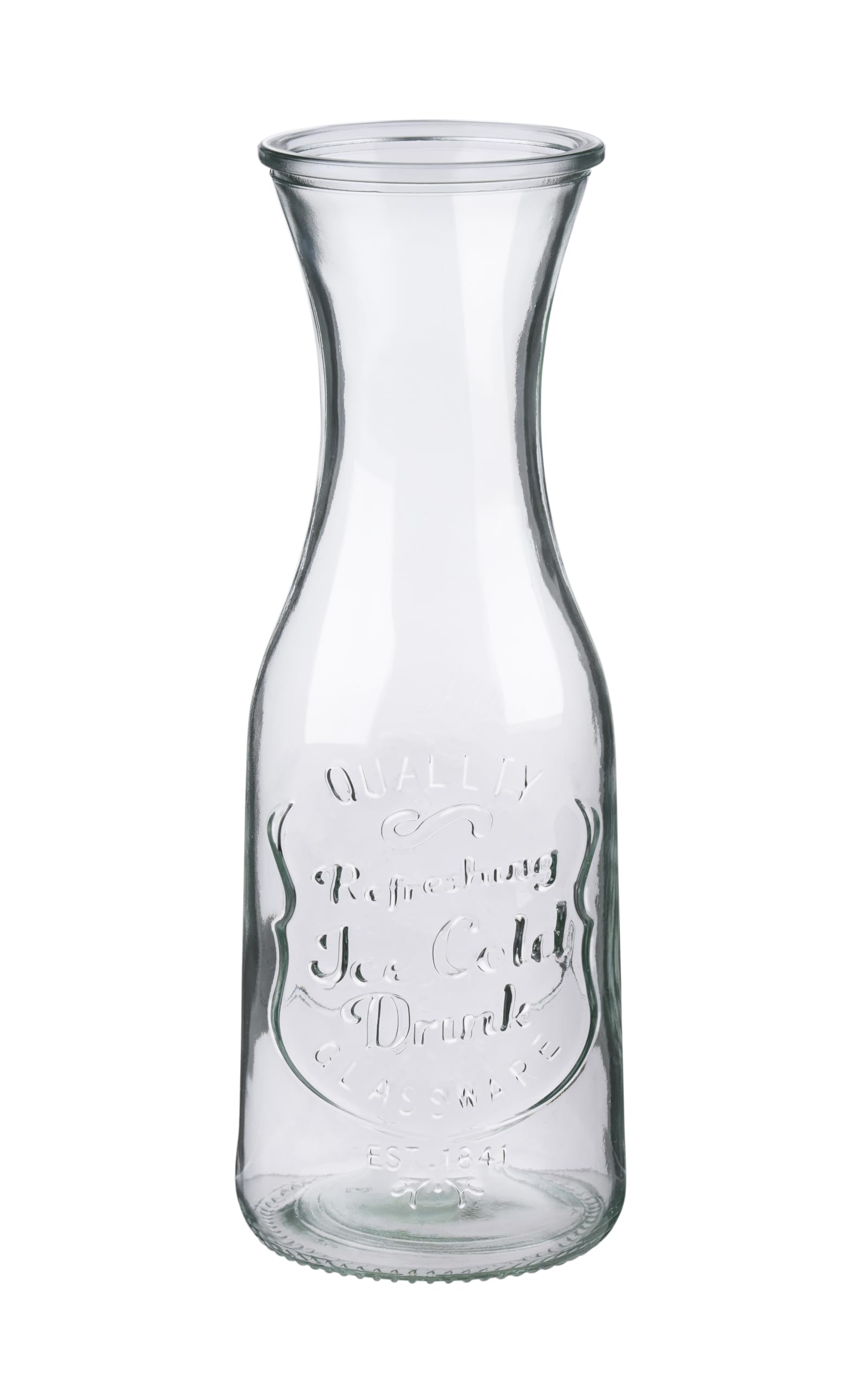 Alpina Ensemble Verrerie 6 Pièces – Carafe 1L + 4 Verres Mason Jar 420 Ml Avec Couvercles Et Pailles, Design Élégant Pour Eau, Jus Et Cocktails
