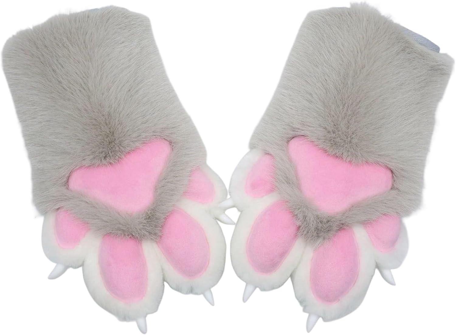 Fursuit Furry Paws,Wearable Cosplay Cat/Dog Paws Animal Paws, Comic Con Costume Accessories Furry Gloves(D)