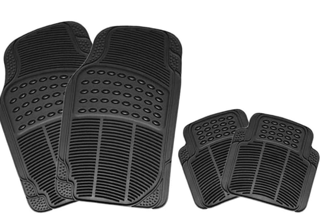 Riderscart Anti-Skid Rubber Car Floor Mat for Hyundai Grand i10, All-Weather Protection Heavy Duty Floor Mat for Car with Anti Tear Technology, Automotive Floor Mats (Set of 4, Black)