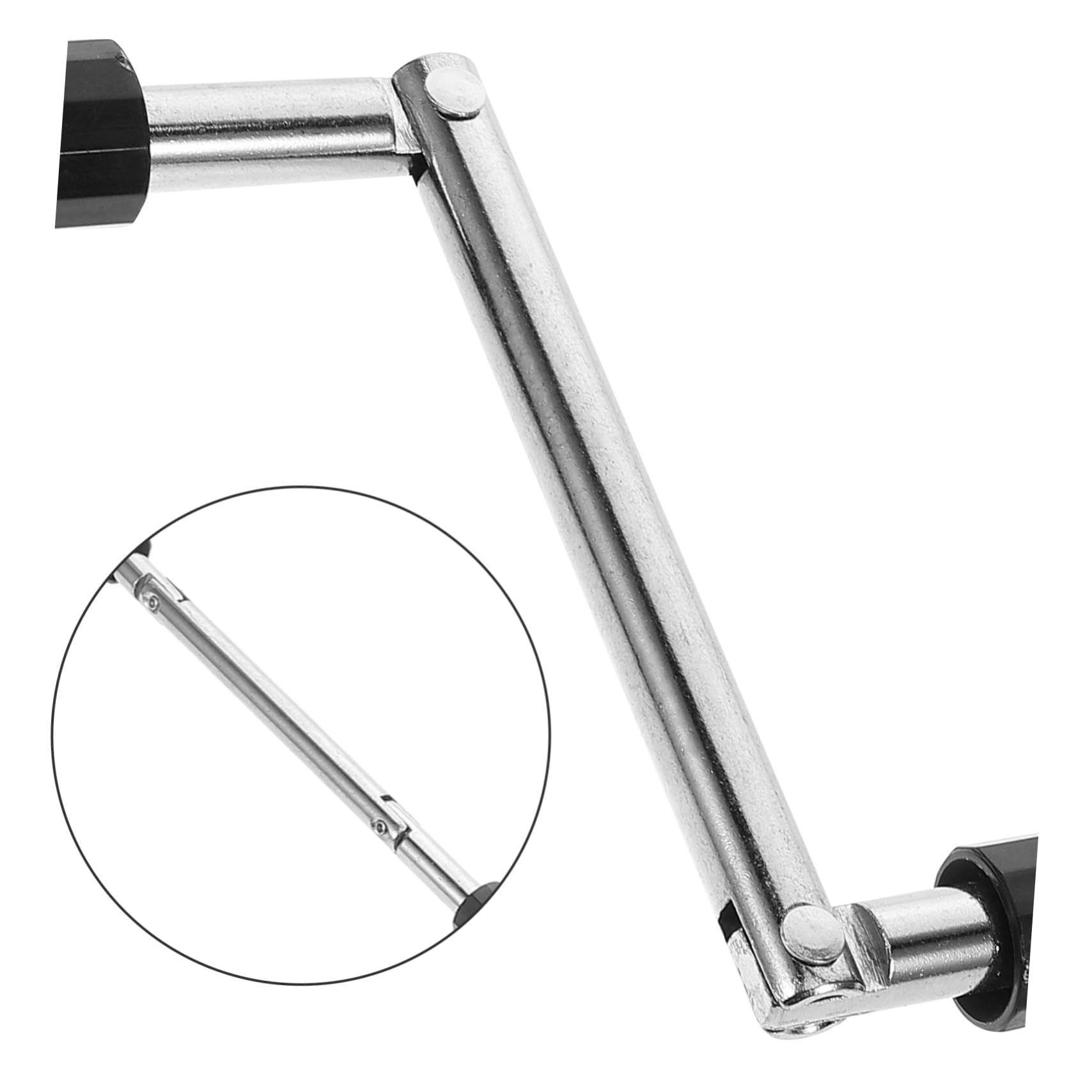 Abaodam Manivelle Manuelle pour Auvent Noire en Métal et Plastique, 1 Pièce