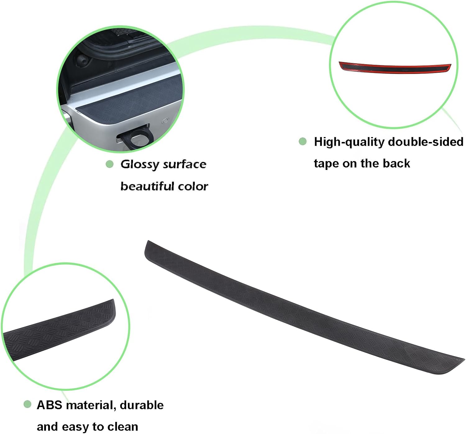 PIUGILH Rear Bumper Protector Guard Trim Cover Compatible with 2020 2021 2022 2023 Land Rover Defender, Scratch Resistant Trunk Door Entry Guards, 1Pcs (Black)