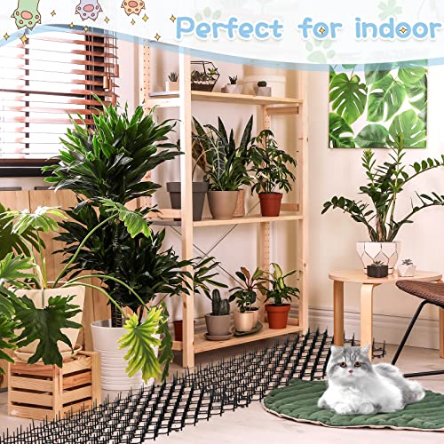 Treela 20 Pieces Cat Scat Mat with Spikes Outdoor Indoor Cat Repellent