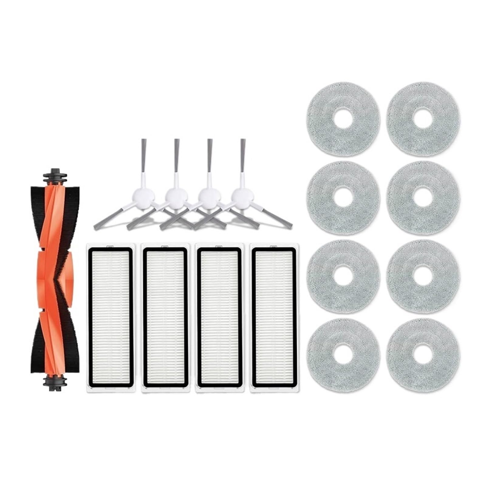 PORRSYDCD Main Brush Side Brush Hepa Filter Mop Rag Cloth Replacement Spare Parts，Compatible With Xiaomi S10+ / S10 Plus Robot Vacuum Accessories(Combination Pack 2)