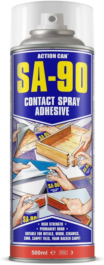 (PACK OF 5) Action Can SA-90 Industrial Heavy Duty Contact Adhesive 500ml - spray glue