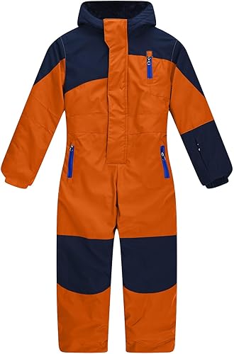 Miniatura 5 de Trajes de nieve para niñas y niños, para invierno, esquí, de una pieza, resistente al viento, resistente al agua, con forro polar, overol de plumón