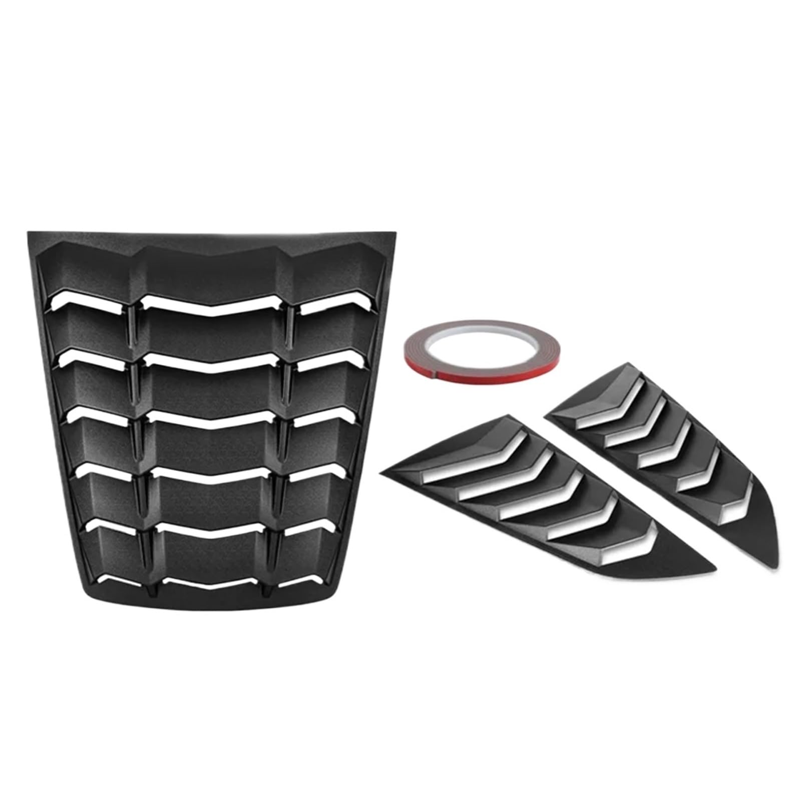 Rear+Side Window Louver Windshield Sun Shade Cover -ABS Matte Black Compatible for Corvette C7 Stingray Grand Sport Z51 Z06 ZR1 2014-2019