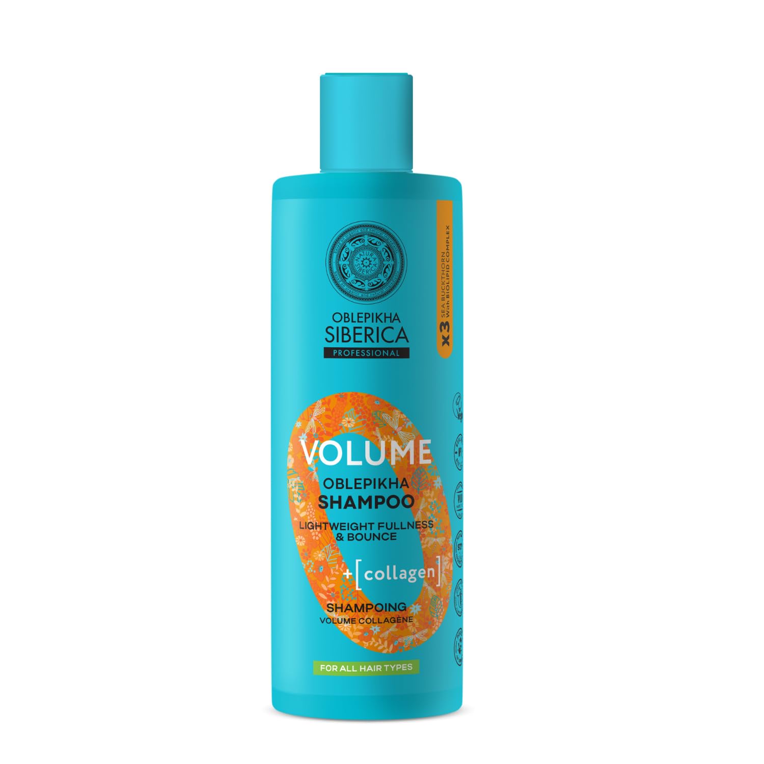 Natura Siberica Collagen Volumizing Shampoo – Lightweight, Full-Bodied Hair – 400 ml