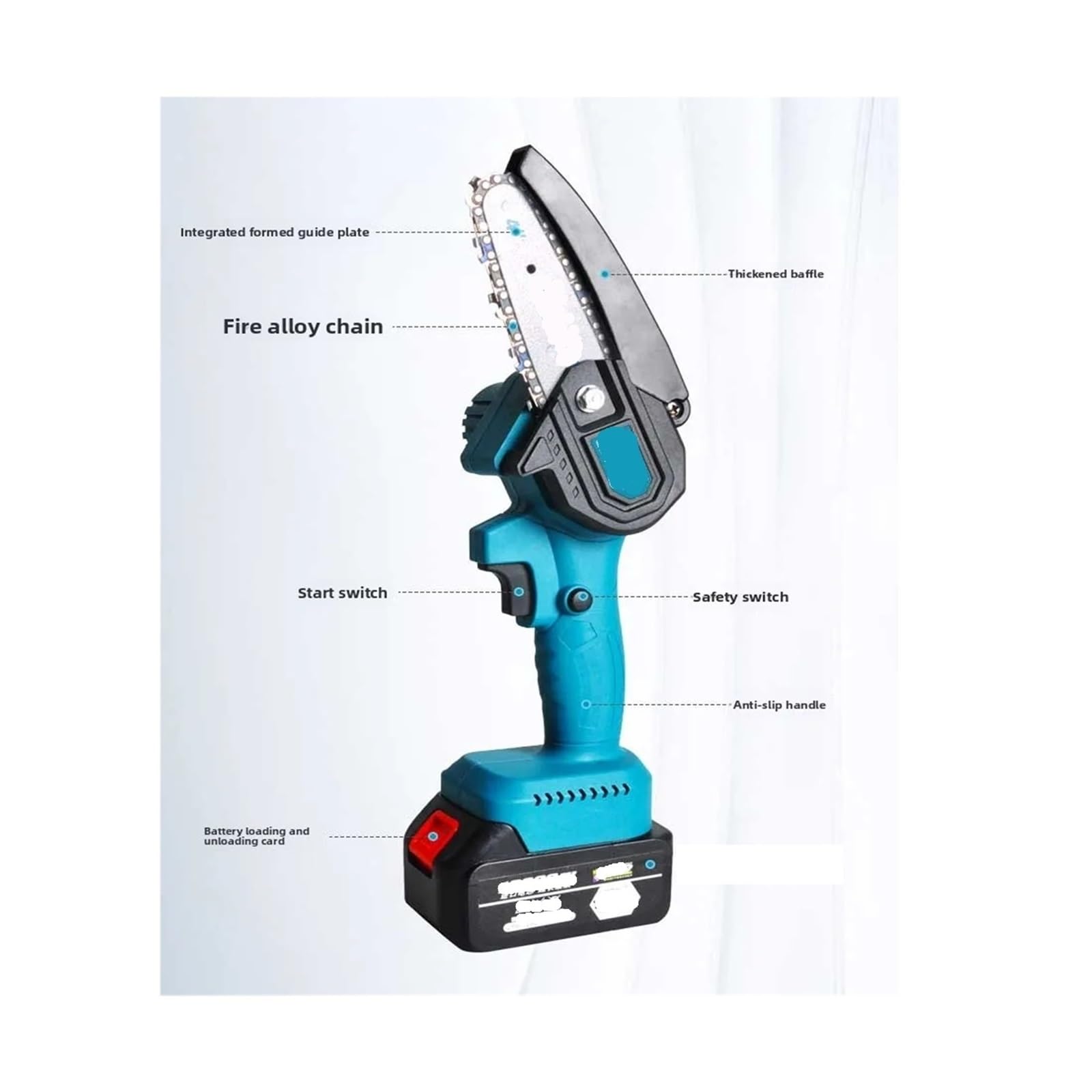 Sierra de mesa en miniatura, Mini Motosierra Eléctrica Inalámbrica De Mano For Cortar Madera En El Hogar Y Al Aire Libre,para cortar metal y madera(23800 D2)