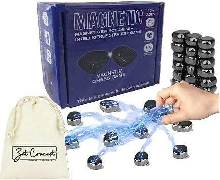 Süper Keyifli Manyetik Taş oyunu - Mıknatıslı Satranç Oyunu, Mıknatıslı Taş Oyunu, Eğitici Masa Oyunu, Konsantrasyon ve Mantıksal Düşünme Geliştirici, Ebeveyn-Çocuk İletişimi, Gençler için parti oyunu
