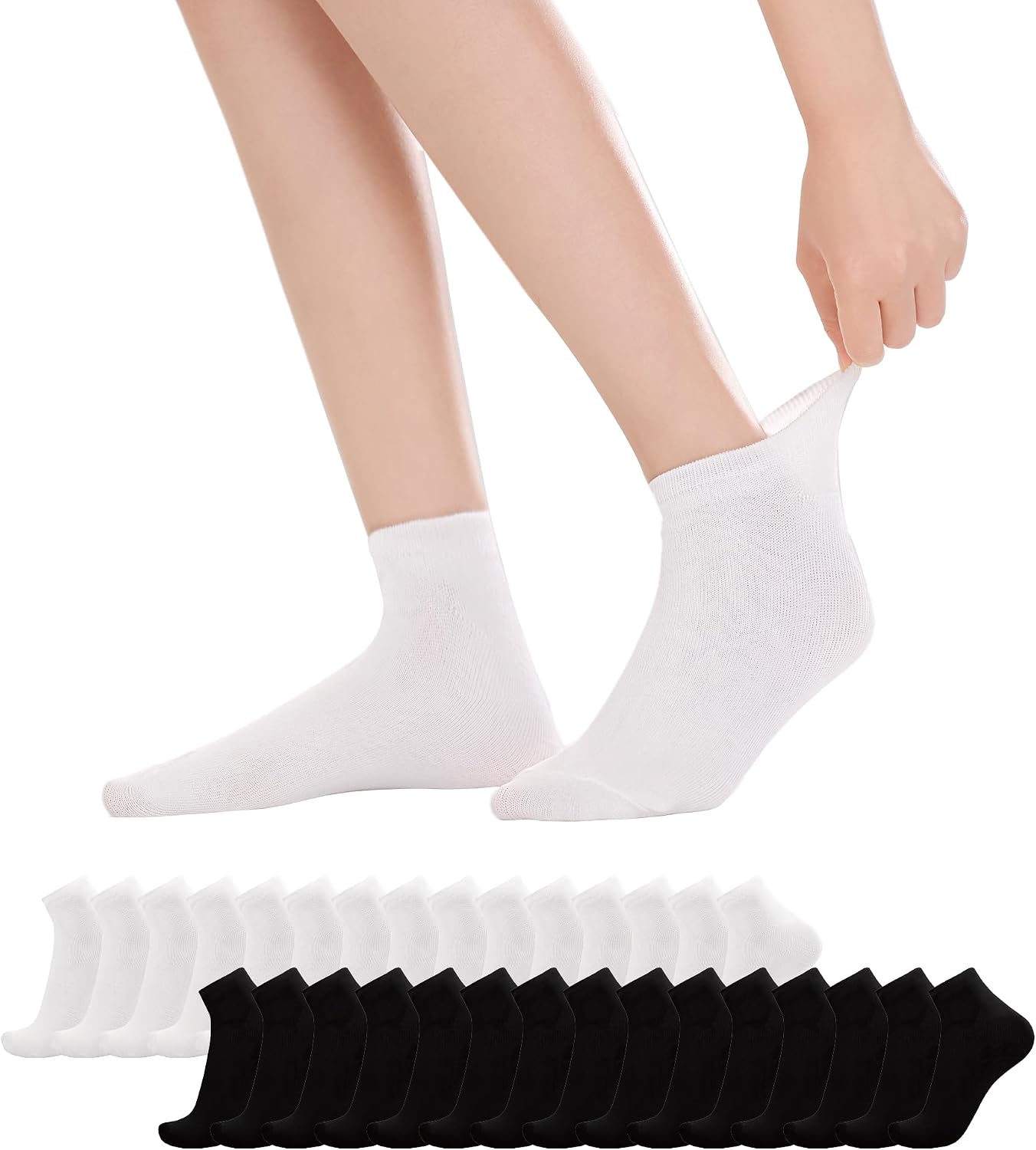 Crew Socks for Men & Women Breathable Casual Socks in Bulk Disposable Socks for Traveling