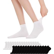 30 Pairs of Crew Socks for Men & Women Breathable Casual Socks in Bulk Disposable Socks for Traveling