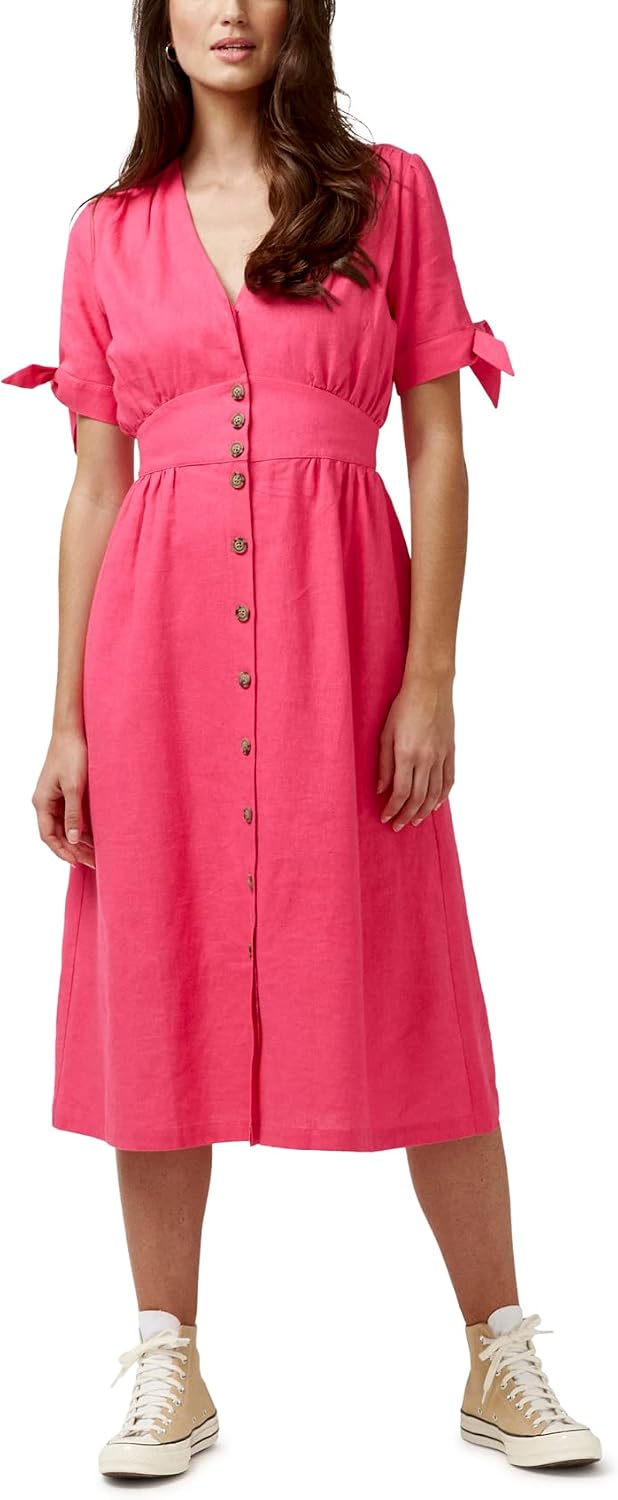 Buffalo David Bitton Women's Mariposa V Neck Button Front Dress 2