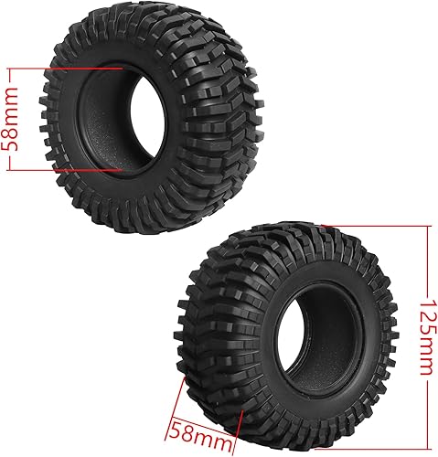 Miniatura 2 de HobbyPark 2.2 Neumáticos de oruga para llantas de rueda 2.2 Beadlock para Traxxas TRX4 Axial SCX10 II AX10 Wraith D90 con insertos de espuma