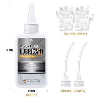Treadmill Lubricant Oil 200ml - High-Performance Silicone Oil for Treadmill Belts, Non-Toxic Odorless & High Temp Resistant, with Application Tubes - Smooth Operation for Treadmills & Walking Pads