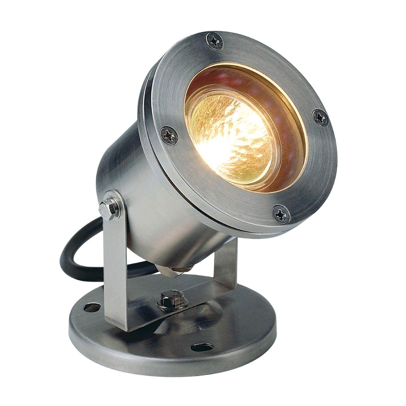 SLV NAUTILUS | Außenlampe für die Beleuchtung von Garten, Terrasse, Pflanzen, Wegen, Teich, Aussen-Leuchte, Außen-Strahler | IP67, edelstahl 304, max. 35W, GX5.3
