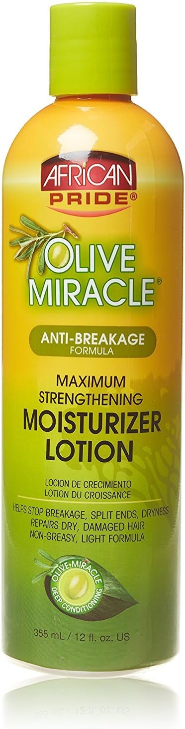 African Pride Olive Miracle Anti-Breakage Maximum Strengthening Moisturizer Lotion 355 ml/12 fl.oz