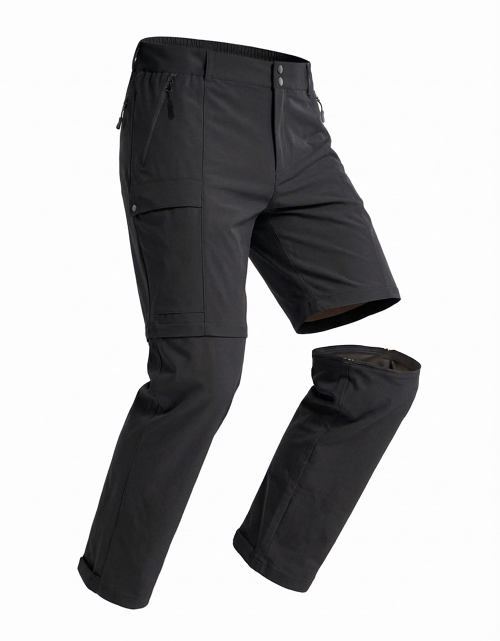 GymBrave Pantaloni da Trekking Uomo Zip-off, Leggeri e Traspiranti, Pantaloni Outdoor Cargo con Tasche Multiple, Estate, Escursionismo, Campeggio e Lavoro
