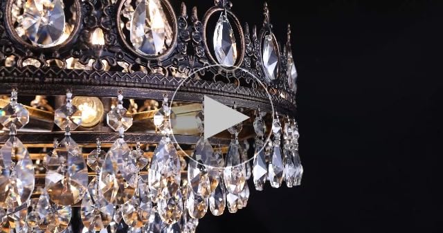 アンティーク　クレイドル TOCHIC French Empire Crystal Chandelier, 9-Light Farmhouse
