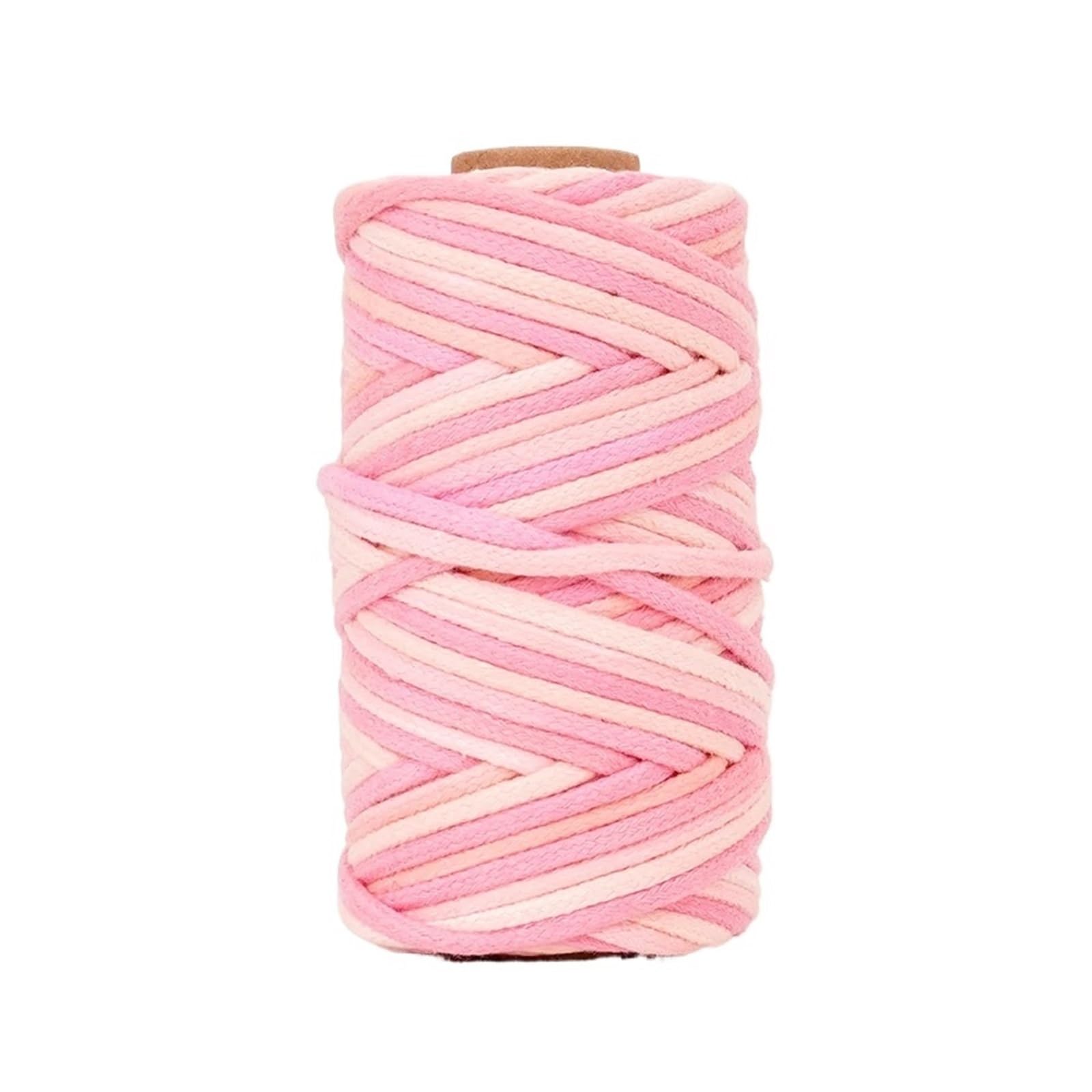 Cotton Macrame Cord 3.0mm Soft Multicolor Cotton Rope 30M per Roll Core-Spun Piece-Dyed DIY Macrame Cord for Bracelets Handcraft Braiding(Color2)