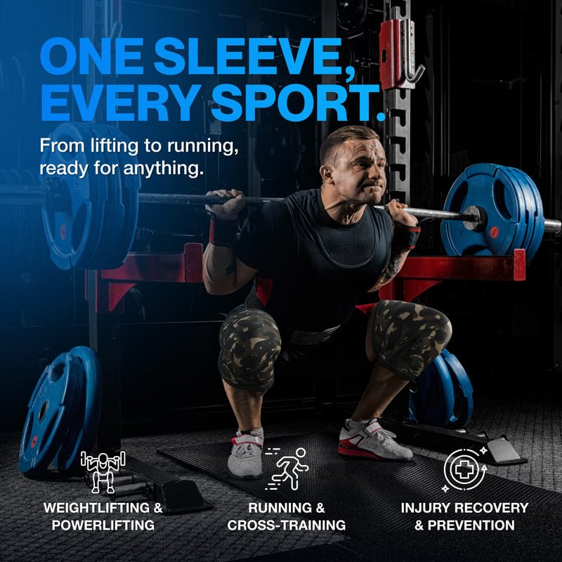 Modvel 7mm Neoprene Knee Sleeves for Men & Women Weightlifting & Powerlifting – Compression Knee Sleeve Support for Squats, Gym, Training – USPA, IPL Approved – Small Army/green (Pair)