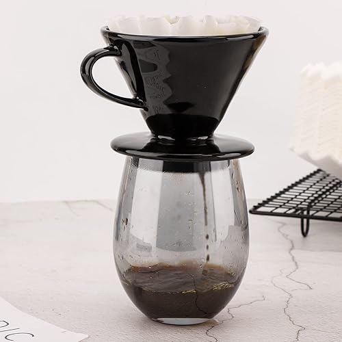 Miniatura 7 de EUSOAR Filtros de café de papel de 1 a 4 tazas, paquete de 200 filtros de café desechables de color blanco, estilo cesta, para el hogar y cafeteras