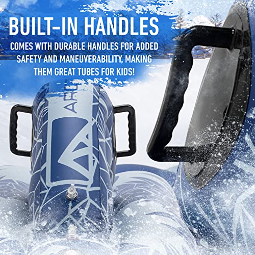 Franklin Sports Arctic Trails Inflatable Snowmobile Sled - Kids Winter Toy for Sledding - Blow Up Snowmobile Style Sled Tube for Kids Age 6+ - Heavy Duty PVC Inflatable Kids Sled with Pull Rope - Thumbnail 6